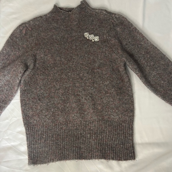 Marled Gray Cowl Neck Sweater - Picture 1 of 2